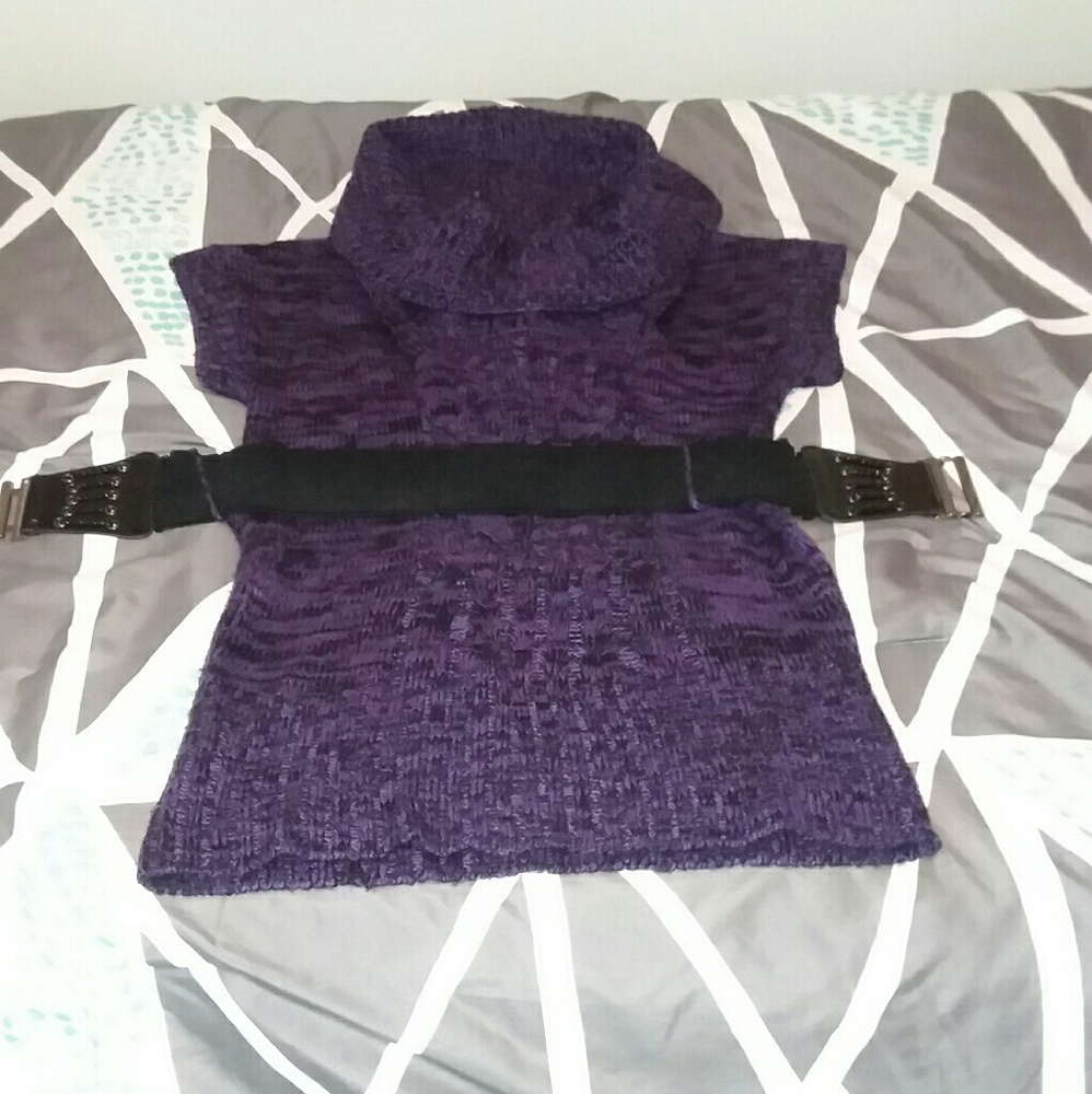 Sweater Top Dress Short Sleeve